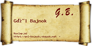 Gál Bajnok névjegykártya